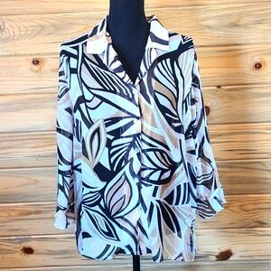Alfred Dunner Women's Floral Longsleeved Blouse 16